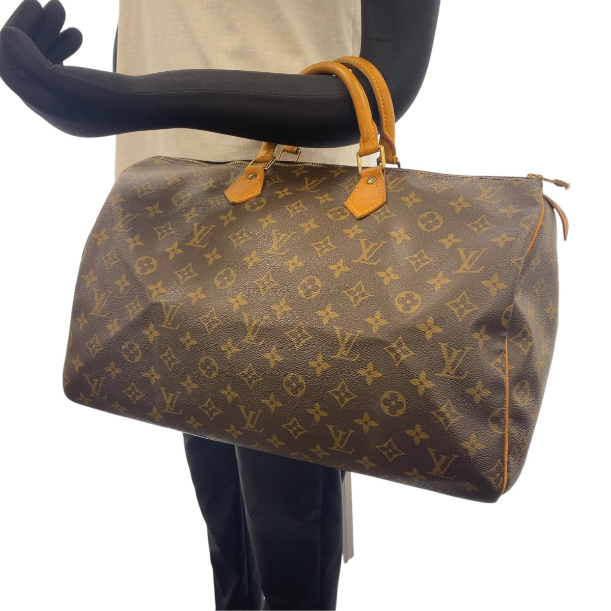 LOUIS VUITTON ルイヴィトン モノグラム スピーディ40 ブラウン PVC / レザー M41522 ハンドバッグ ミニボストンバッグ レディース B58