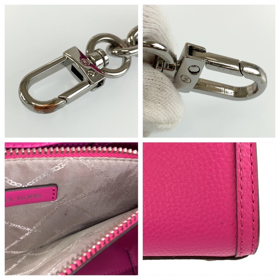 Michael Kors マイケルコース シャンタル ピンク シルバー金具 レザー 30F2S7CM1T ハンドバッグ ショルダーバッグ 2way レディース AB