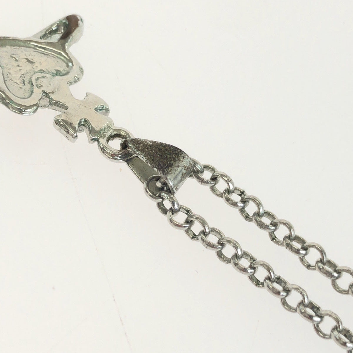 Vivienne Westwood ヴィヴィアンウエストウッド ディアマンテ ハート レッド シルバー金具 真鍮 / ラインストーン ネックレス レディース AB