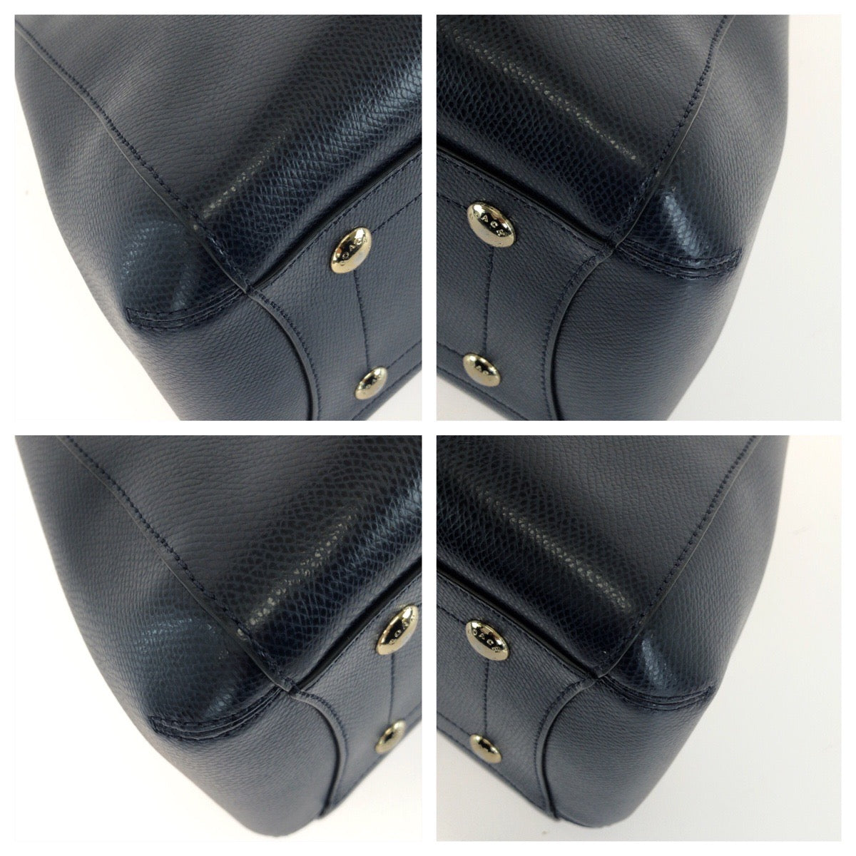 COACH コーチ マーゴット キャリーオール 2way ネイビー ゴールド金具 レザー F34607 ハンドバッグ ショルダーバッグ レディース AB