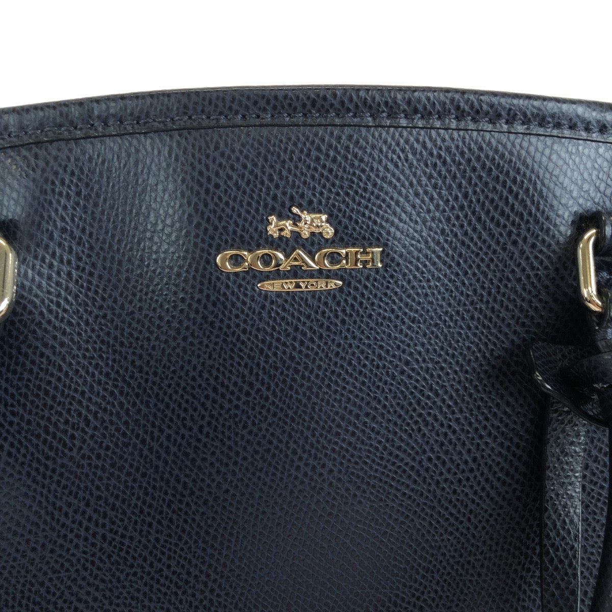 COACH コーチ マーゴット キャリーオール 2way ネイビー ゴールド金具 レザー F34607 ハンドバッグ ショルダーバッグ レディース AB