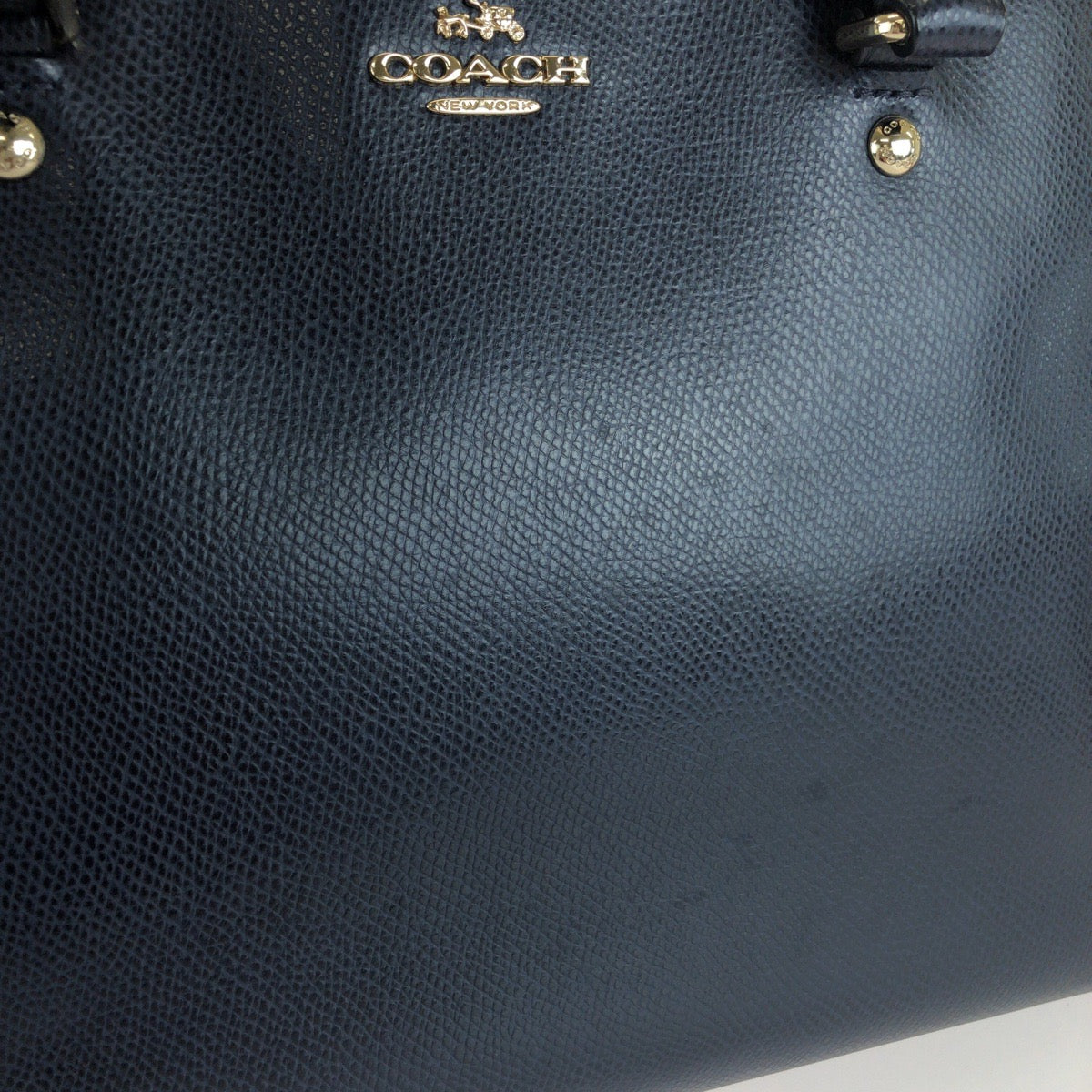 COACH コーチ マーゴット キャリーオール 2way ネイビー ゴールド金具 レザー F34607 ハンドバッグ ショルダーバッグ レディース AB