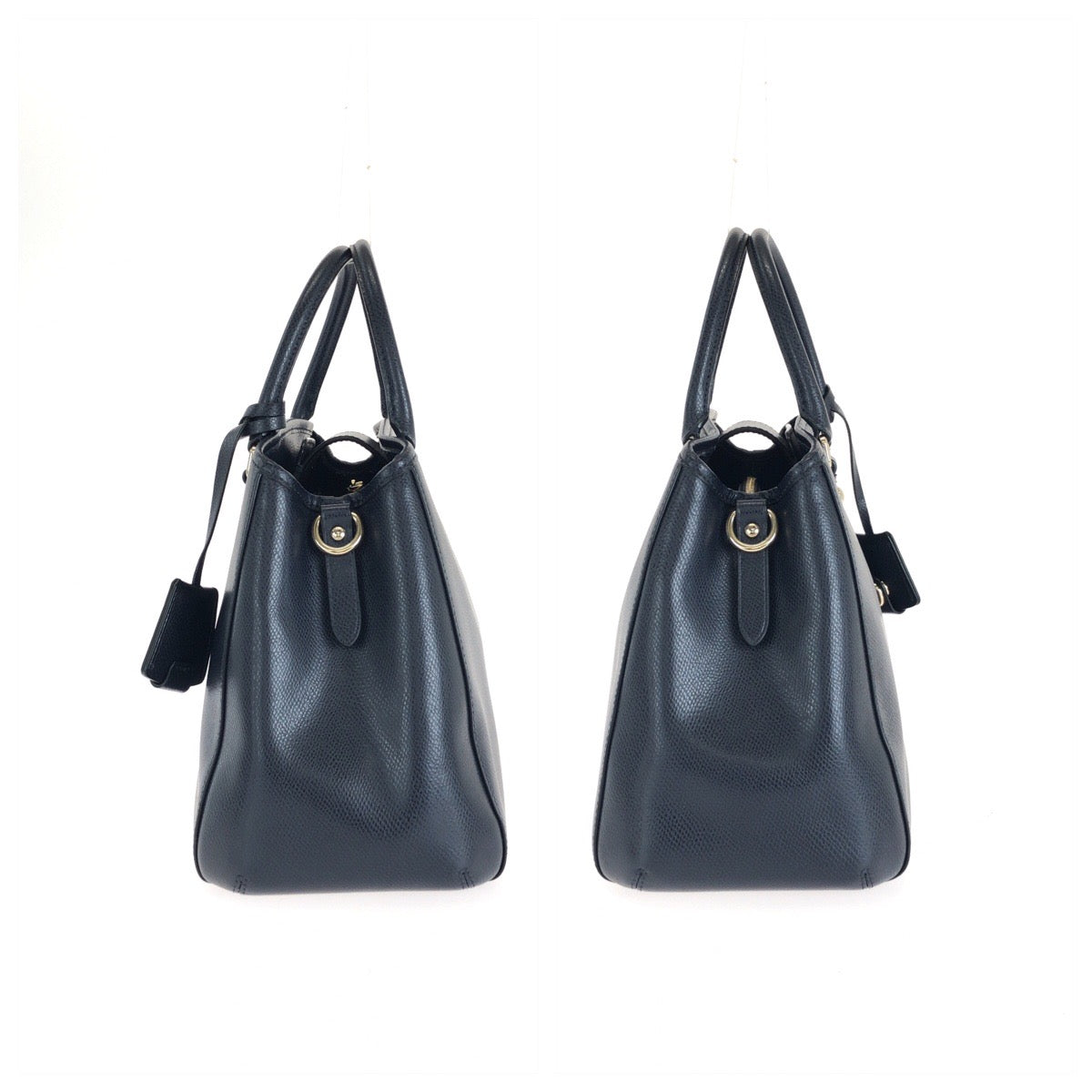COACH コーチ マーゴット キャリーオール 2way ネイビー ゴールド金具 レザー F34607 ハンドバッグ ショルダーバッグ レディース AB