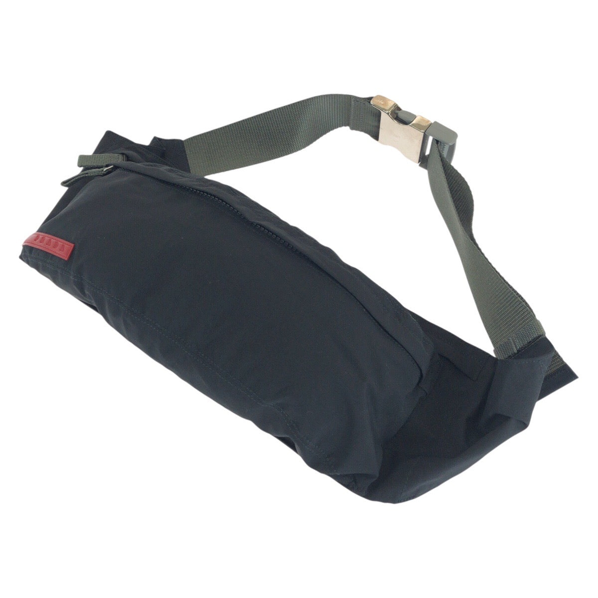 PRADA SPORTS プラダスポーツ PRADA Linea Rossa ブラック グレー シルバー金具 ナイロン 4VA107 ボディバッグ ウエストポーチ レディース AB