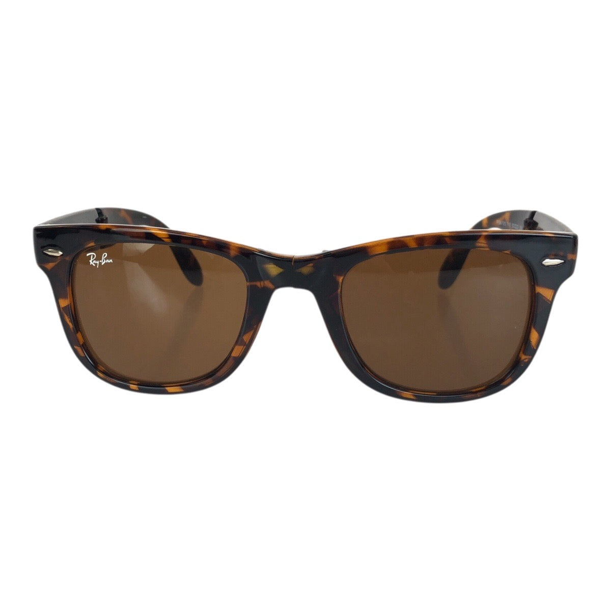 Ray-Ban レイバン WAYFARER FOLDING CLASSIC サイズ50□22 3N ブラウン シルバー金具 プラスチック / 合金 RB4105 710 サングラス 男女兼用 ウェリントン レディース ABP