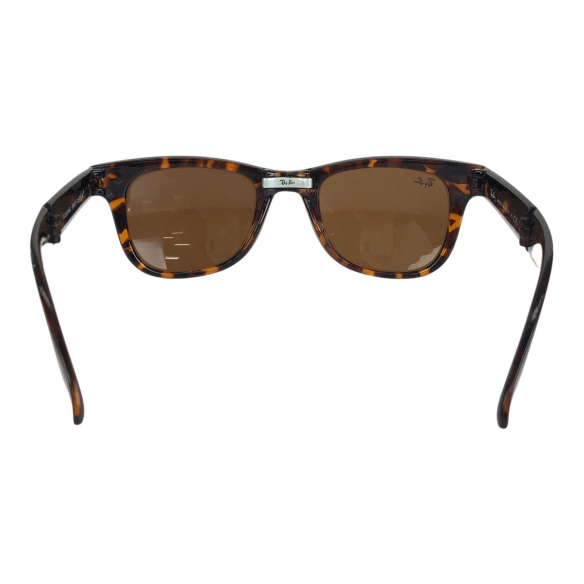 Ray-Ban レイバン WAYFARER FOLDING CLASSIC サイズ50□22 3N ブラウン シルバー金具 プラスチック / 合金 RB4105 710 サングラス 男女兼用 ウェリントン レディース ABP