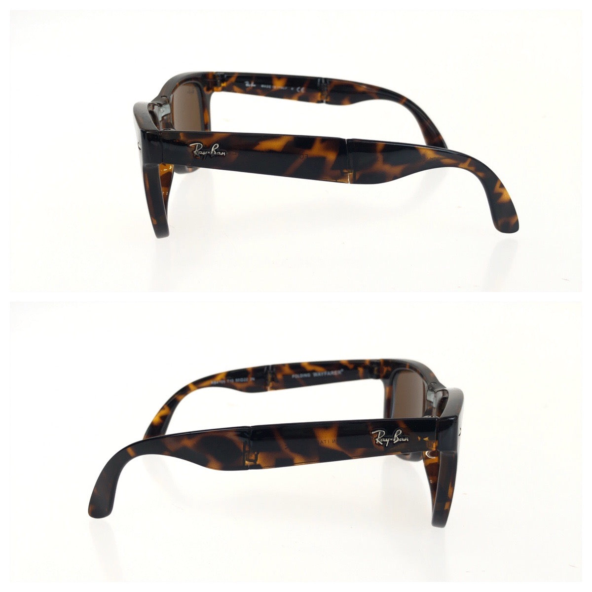 Ray-Ban レイバン WAYFARER FOLDING CLASSIC サイズ50□22 3N ブラウン シルバー金具 プラスチック / 合金 RB4105 710 サングラス 男女兼用 ウェリントン レディース ABP