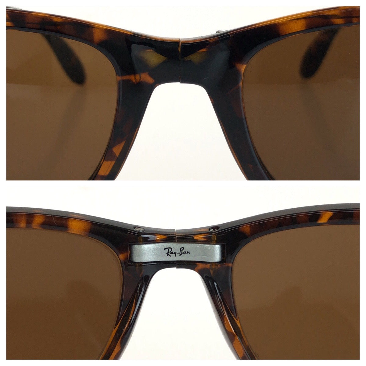Ray-Ban レイバン WAYFARER FOLDING CLASSIC サイズ50□22 3N ブラウン シルバー金具 プラスチック / 合金 RB4105 710 サングラス 男女兼用 ウェリントン レディース ABP
