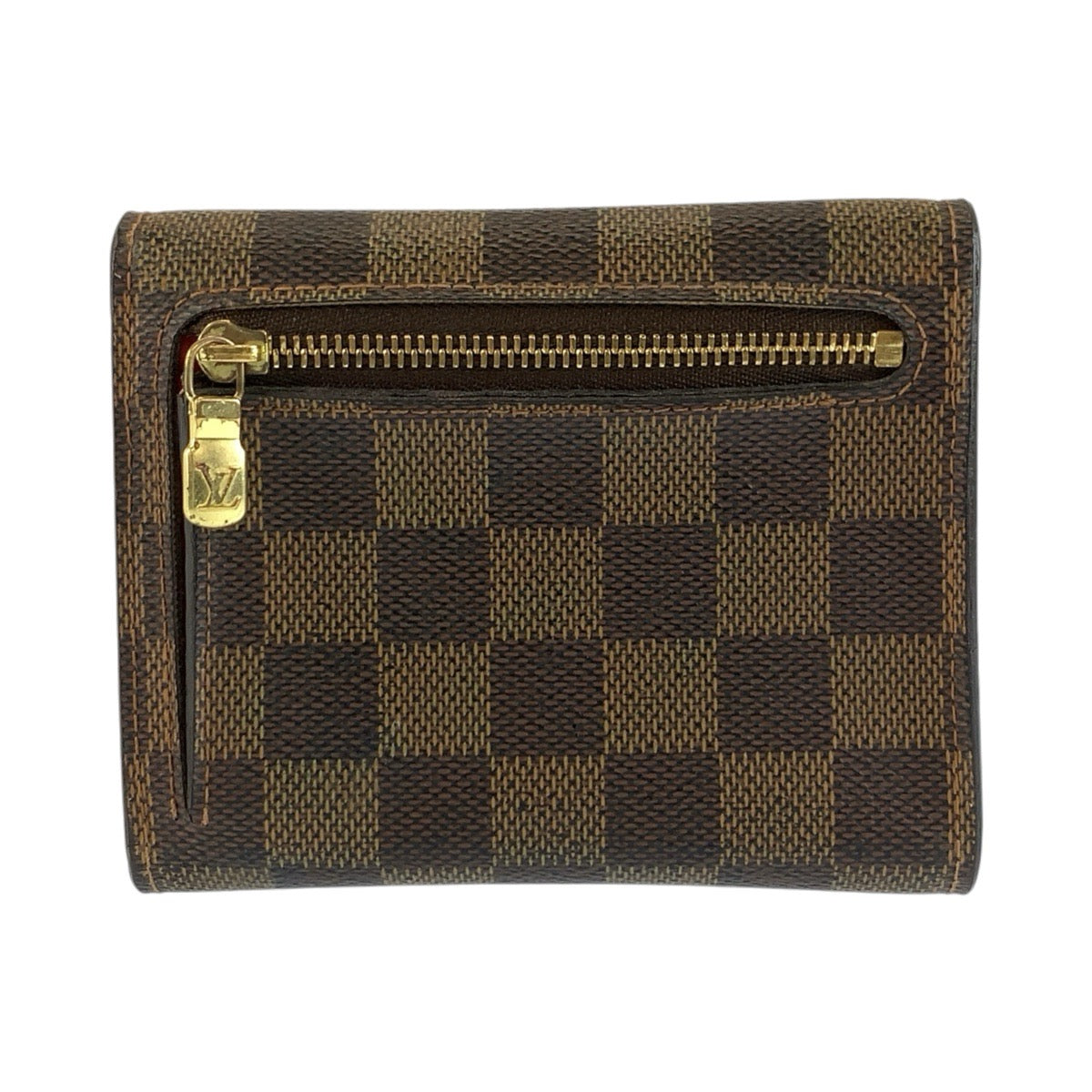 LOUIS VUITTON ルイヴィトン ダミエ ポルトフォイユ コアラ ブラウン ゴールド金具 PVC N60005 折財布 コンパクトウォレット レディース AB