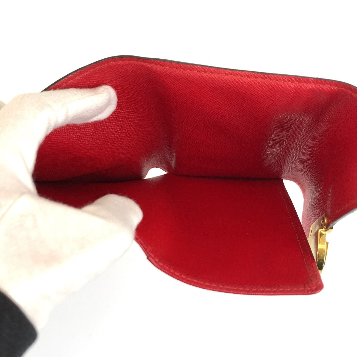 LOUIS VUITTON ルイヴィトン ダミエ ポルトフォイユ コアラ ブラウン ゴールド金具 PVC N60005 折財布 コンパクトウォレット レディース AB