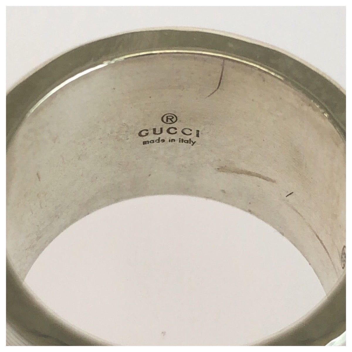 GUCCI グッチ シルバージュエリー ブランデッドG サイズ9号 シルバー シルバー925 リング 指輪 男女兼用 9号 レディース AB