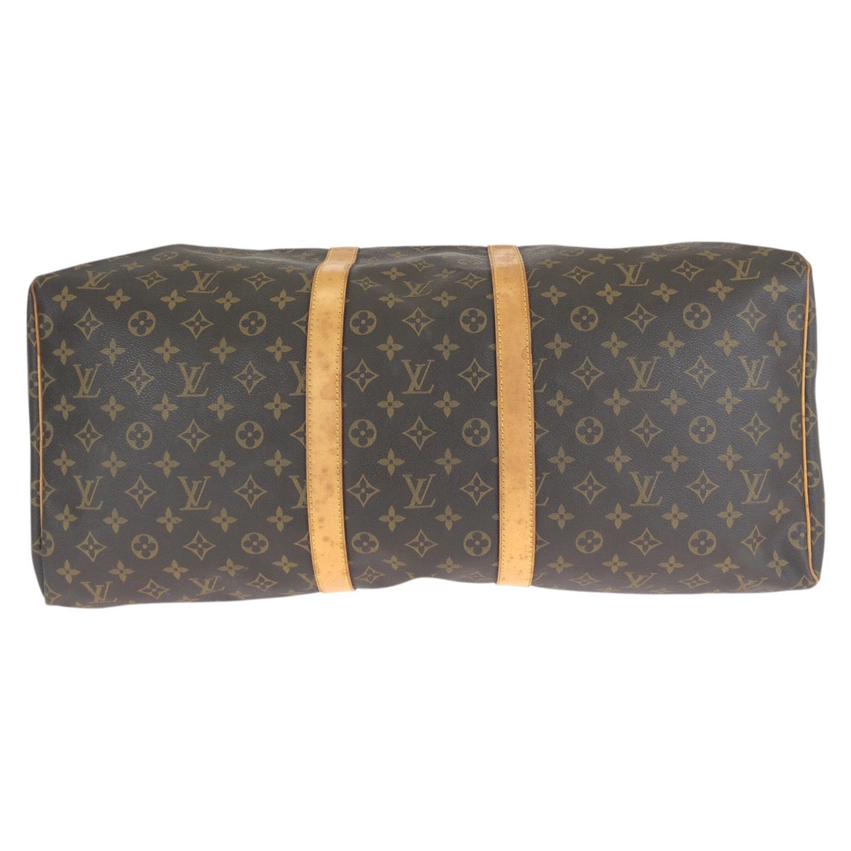 LOUIS VUITTON ルイヴィトン モノグラム キーポル ブラウン ゴールド金具 PVC / レザー M41424 ボストンバッグ トラベルバッグ レディース B