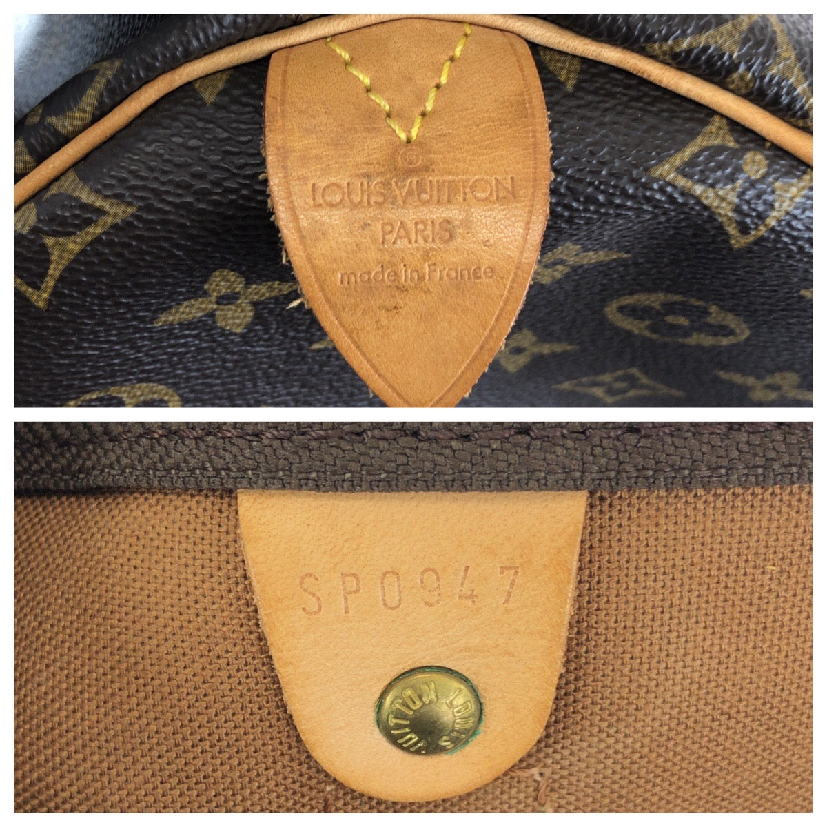 LOUIS VUITTON ルイヴィトン モノグラム キーポル ブラウン ゴールド金具 PVC / レザー M41424 ボストンバッグ トラベルバッグ レディース B