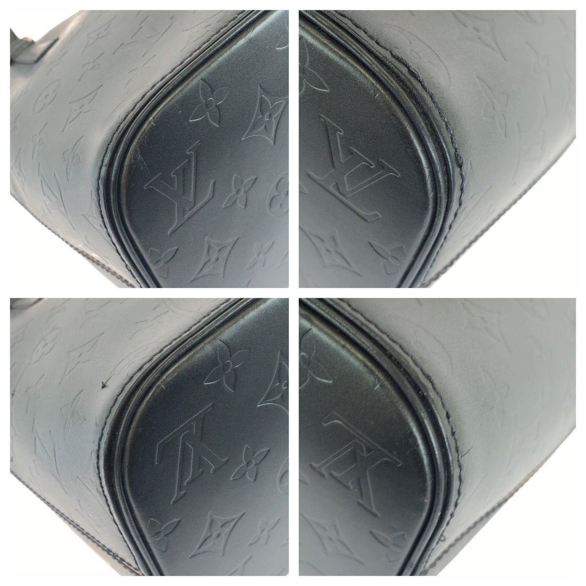 LOUIS VUITTON ルイヴィトン モノグラム マット ストックトン グレー シルバー金具 レザー M55112 トートバッグ ショルダーバッグ レディース B