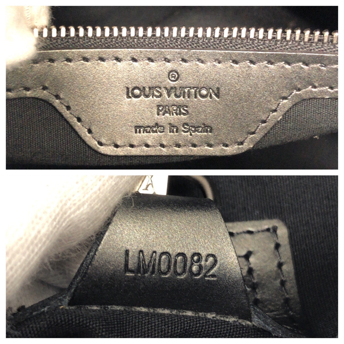 LOUIS VUITTON ルイヴィトン モノグラム マット ストックトン グレー シルバー金具 レザー M55112 トートバッグ ショルダーバッグ レディース B