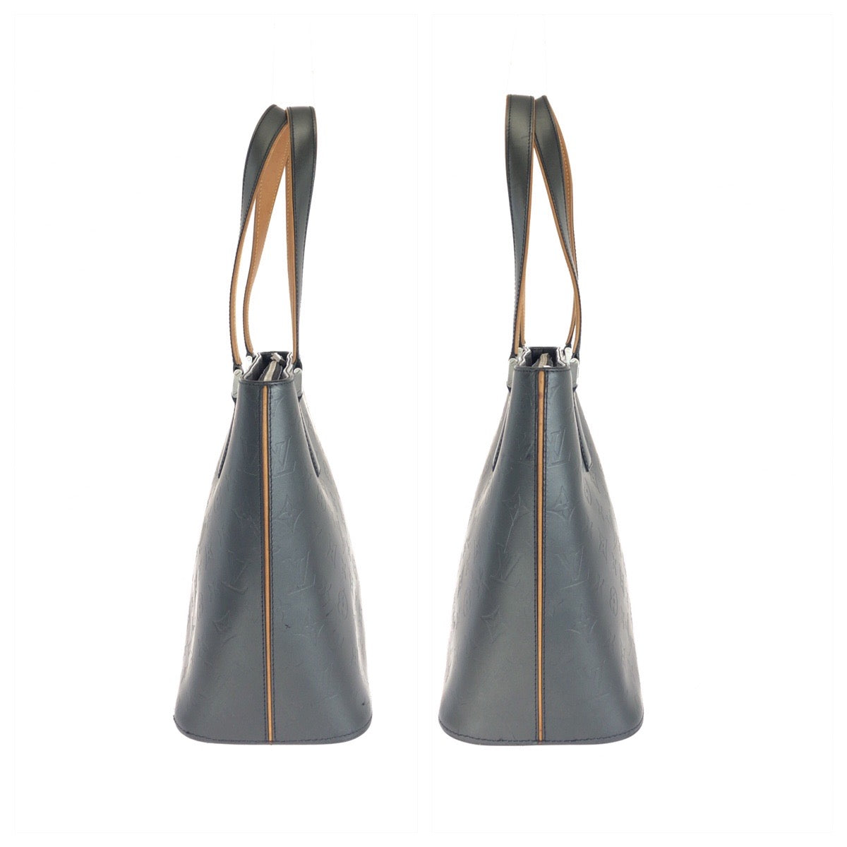 LOUIS VUITTON ルイヴィトン モノグラム マット ストックトン グレー シルバー金具 レザー M55112 トートバッグ ショルダーバッグ レディース B