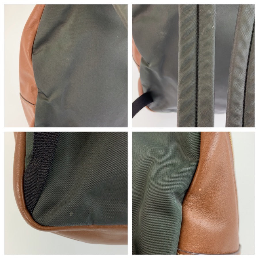 COACH コーチ チャーリー ベージュ ブラウン ゴールド金具 PVC / レザー F1822 リュックサック バックパック レディース AB