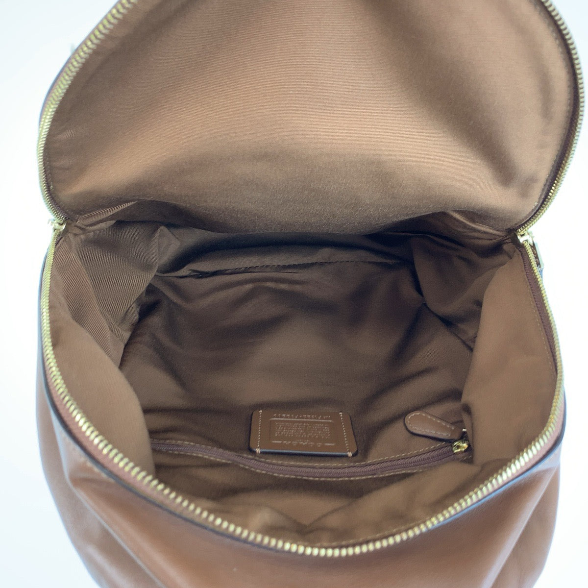 COACH コーチ チャーリー ベージュ ブラウン ゴールド金具 PVC / レザー F1822 リュックサック バックパック レディース AB