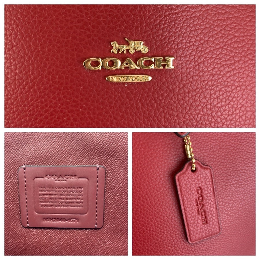 COACH コーチ モリー レッド ゴールド金具 レザー H2040 トートバッグ ショルダーバッグ レディース ABP
