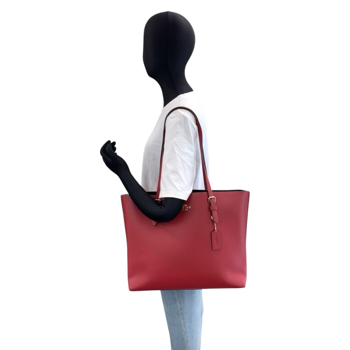 COACH コーチ モリー レッド ゴールド金具 レザー H2040 トートバッグ ショルダーバッグ レディース ABP