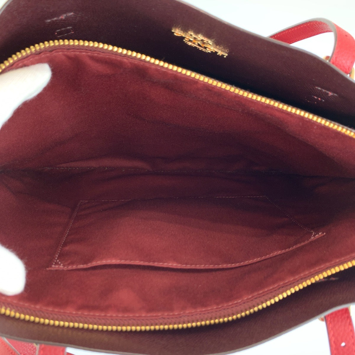 COACH コーチ モリー レッド ゴールド金具 レザー H2040 トートバッグ ショルダーバッグ レディース ABP