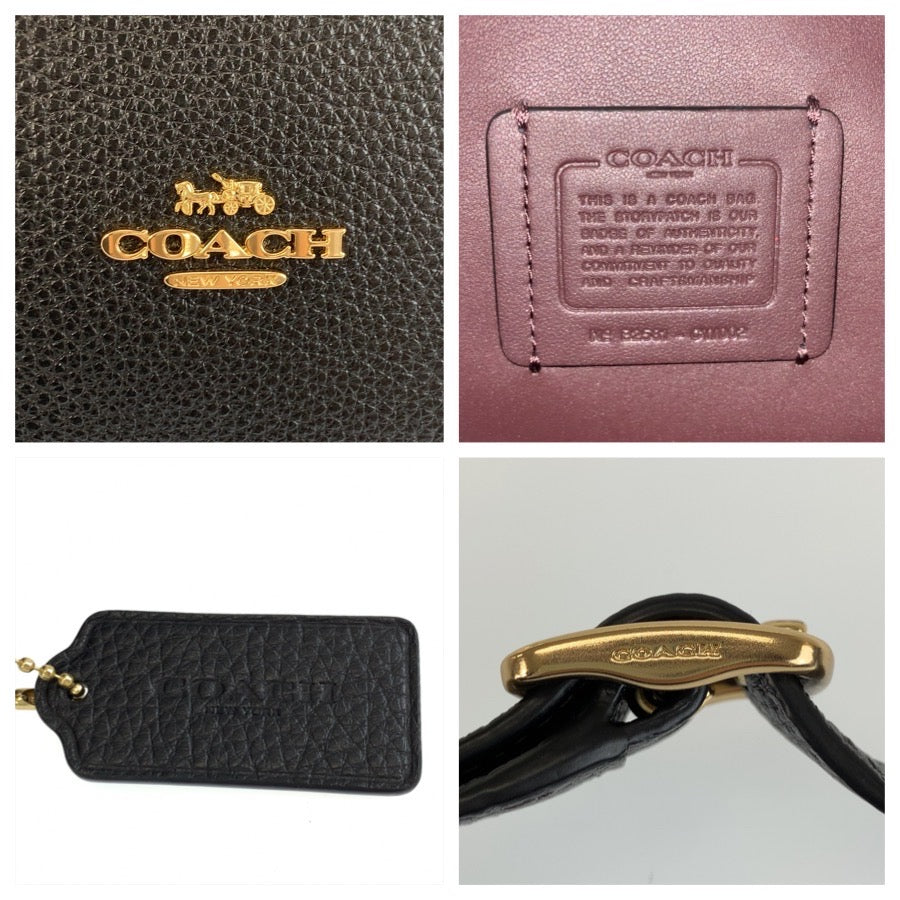 COACH コーチ ハドリーコンバーチブル ブラック 黒 ゴールド金具 レザー B2581 ショルダーバッグ ポシェット レディース A