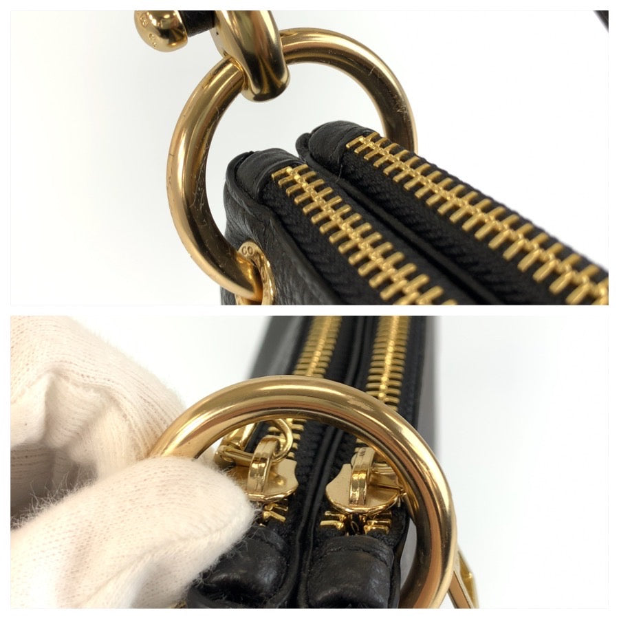 COACH コーチ シグネチャー ミア ブラウン ブラック ゴールド金具 PVC / レザー H1979 ショルダーバッグ ポシェット レディース A