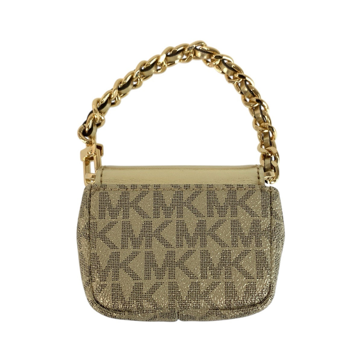 Michael Kors マイケルコース ジェットセット チャーム ベージュ ゴールド ゴールド金具 レザー / PVCコーティングキャンバス 32F2GT9N5M エアポッズケース AirPodsケース レディース A