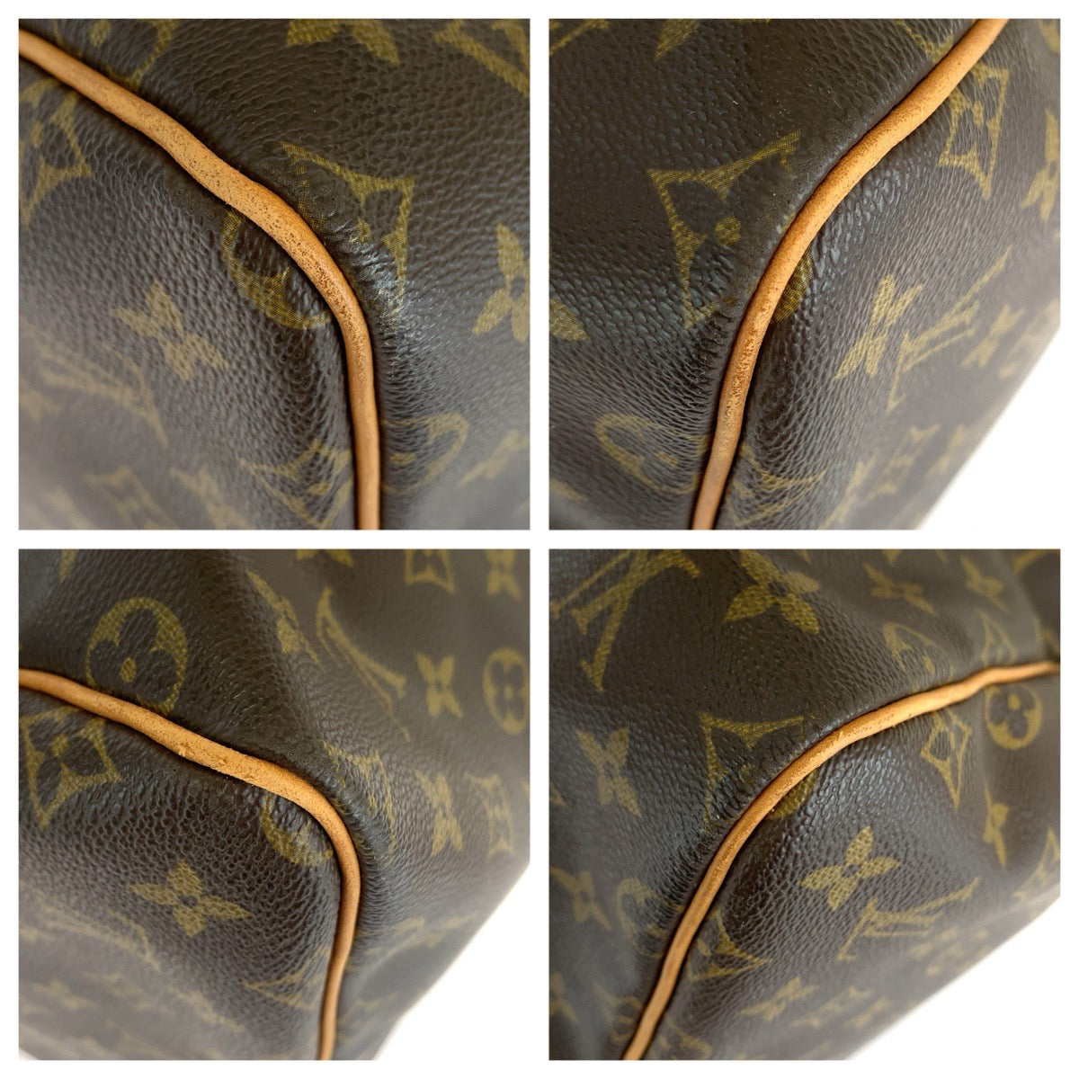 LOUIS VUITTON ルイヴィトン モノグラム キーポル55 ブラウン ゴールド金具 PVC / レザー M41424 ボストンバッグ 旅行バッグ レディース B