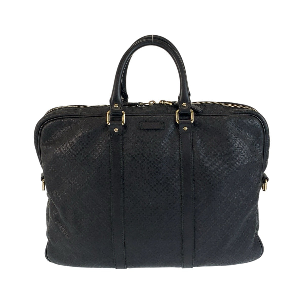 GUCCI グッチ ディアマンテ ブラック 黒 ゴールド金具 レザー 208463 ビジネスバッグ ブリーフケース メンズ ABP