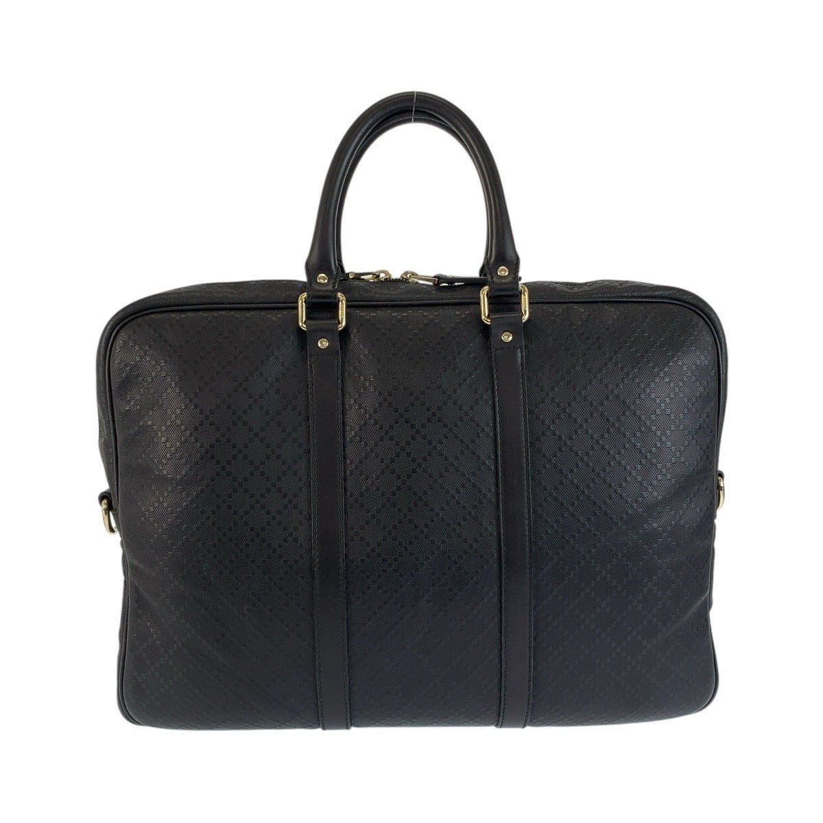GUCCI グッチ ディアマンテ ブラック 黒 ゴールド金具 レザー 208463 ビジネスバッグ ブリーフケース メンズ ABP