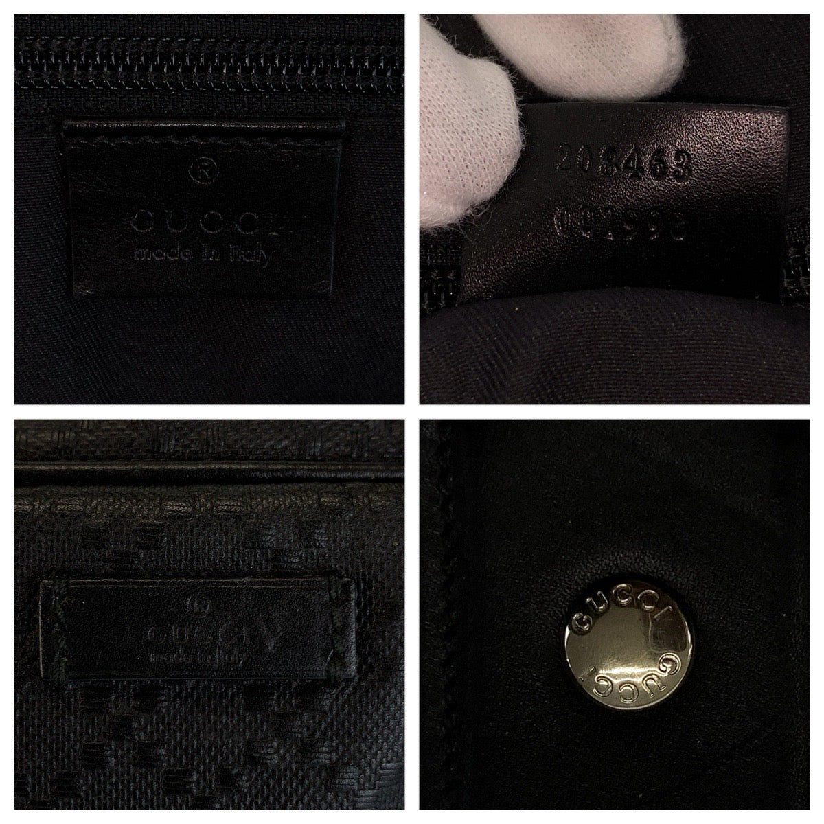 GUCCI グッチ ディアマンテ ブラック 黒 ゴールド金具 レザー 208463 ビジネスバッグ ブリーフケース メンズ ABP