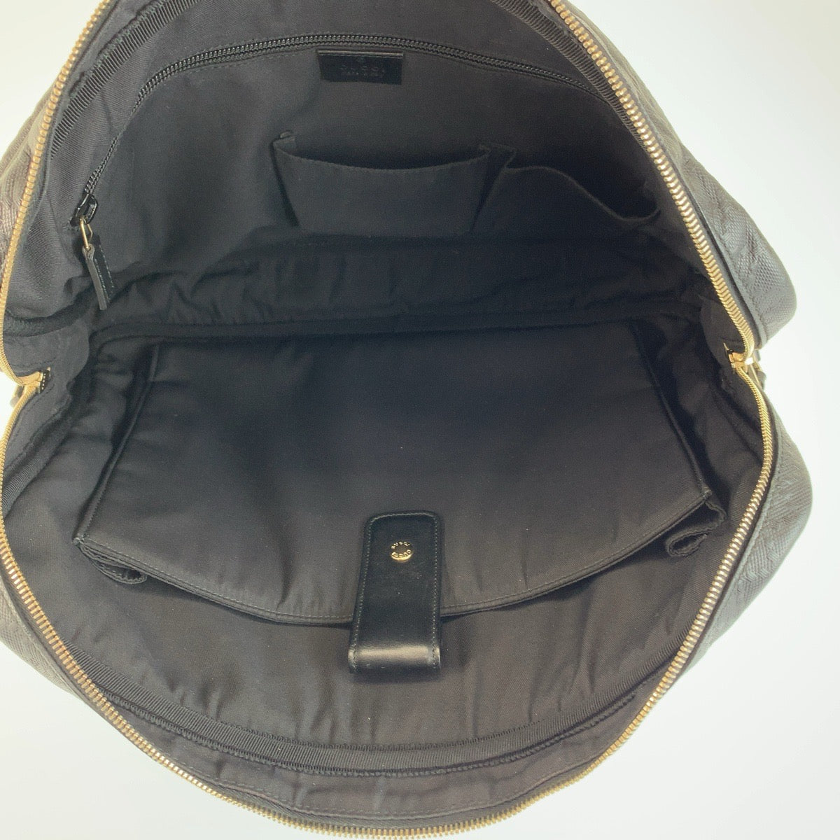 GUCCI グッチ ディアマンテ ブラック 黒 ゴールド金具 レザー 208463 ビジネスバッグ ブリーフケース メンズ ABP