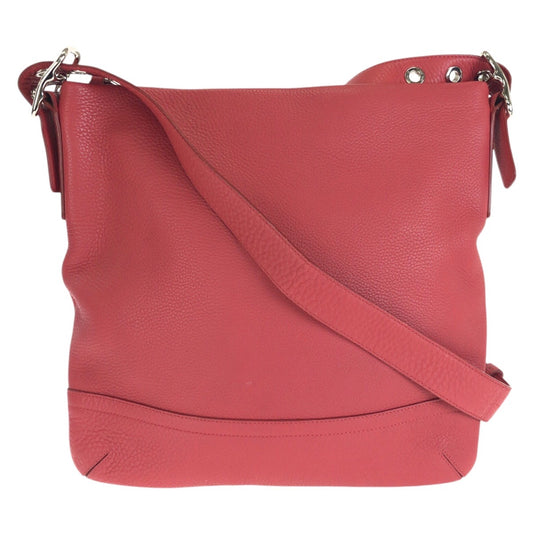 COACH コーチ エルゴ スモール プリーツ ホーボー ピンク サーモンピンク シルバー金具 レザー F07390 ショルダーバッグ レディース ABP