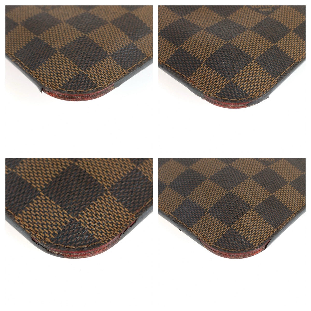 LOUIS VUITTON ルイヴィトン ダミエ ネヴァーフル付属 ブラウン ゴールド金具 PVC ポーチ レディース B