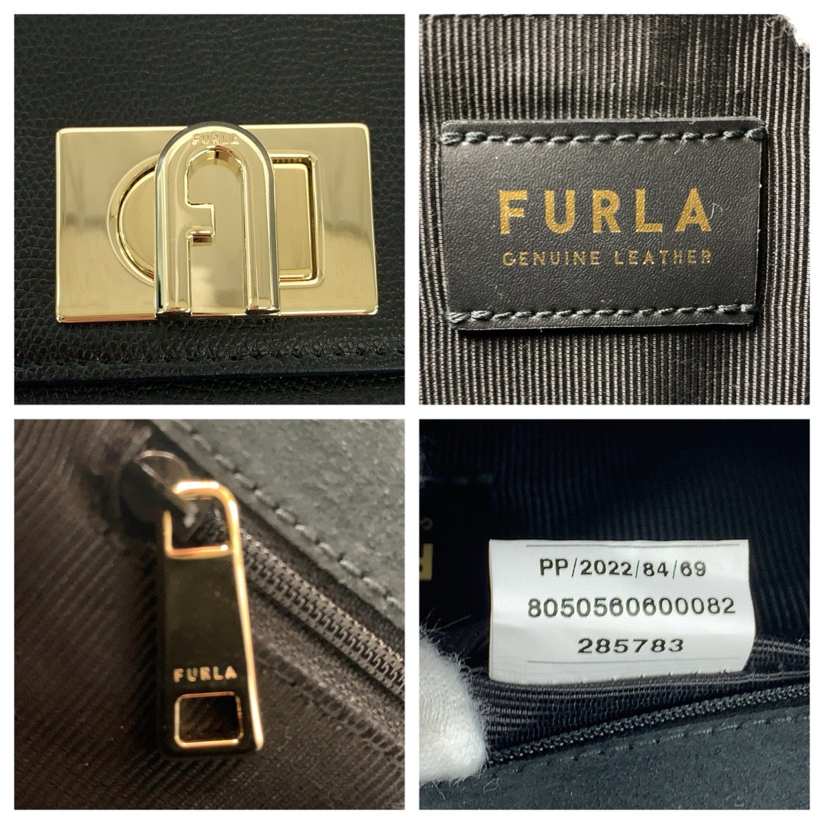 Furla フルラ ブラック 黒 ゴールド金具 レザー 285783 ショルダーバッグ ポシェット レディース ABP