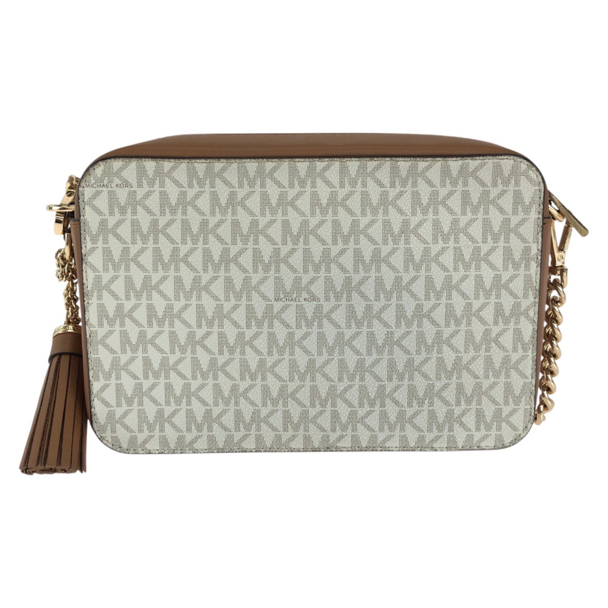 Michael Kors マイケルコース JET SET ITEM LG EW CROSSBODY オフホワイト ブラウン PVC / レザー 32F8GF5M2B ショルダーバッグ レディース A
