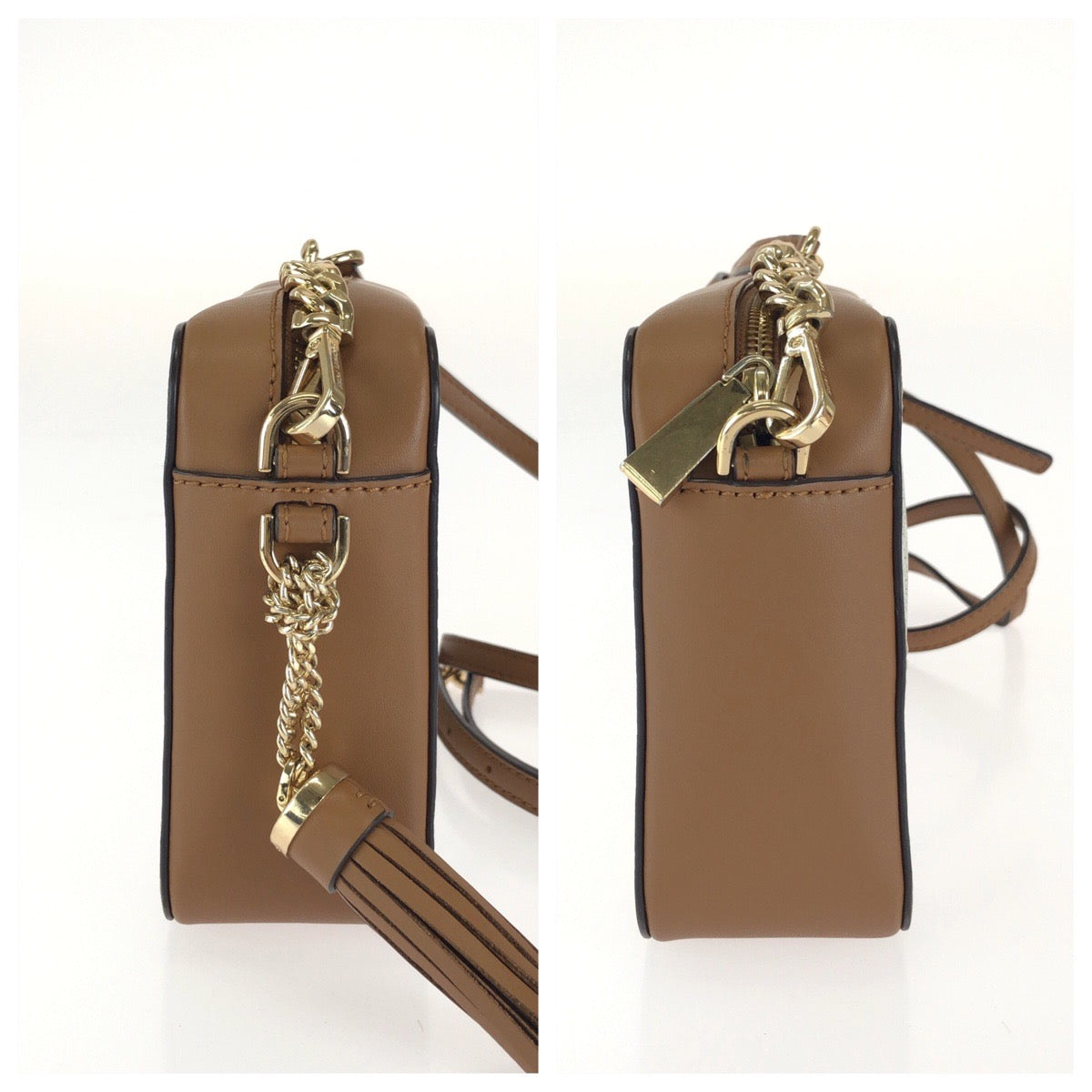 Michael Kors マイケルコース JET SET ITEM LG EW CROSSBODY オフホワイト ブラウン PVC / レザー 32F8GF5M2B ショルダーバッグ レディース A