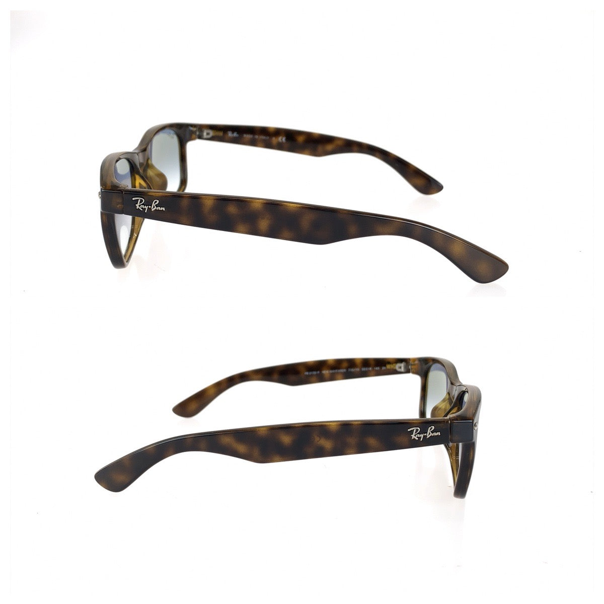 Ray-Ban レイバン NEW WAYFARER アジアンフィットモデル ハバナ サイズ55□18 140 2N ブラウン シルバー金具 プラスチック RB2132-F サングラス 男女兼用 ウェリントン レディース ABP