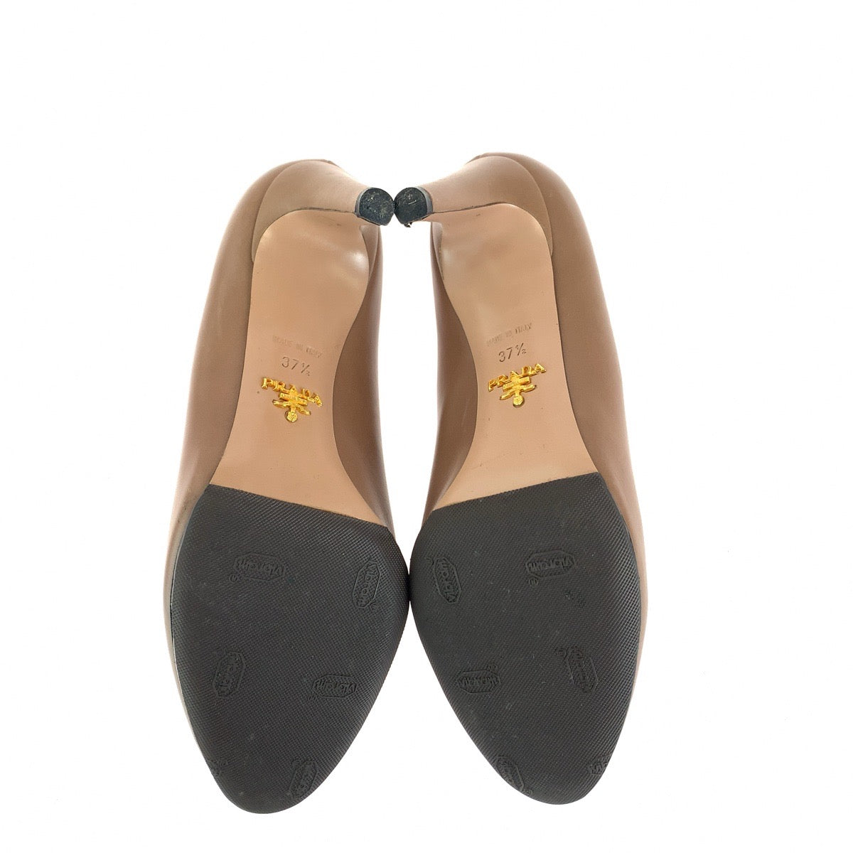 PRADA プラダ サイズ 37 2/1 ベージュ レザー パンプス レディース B