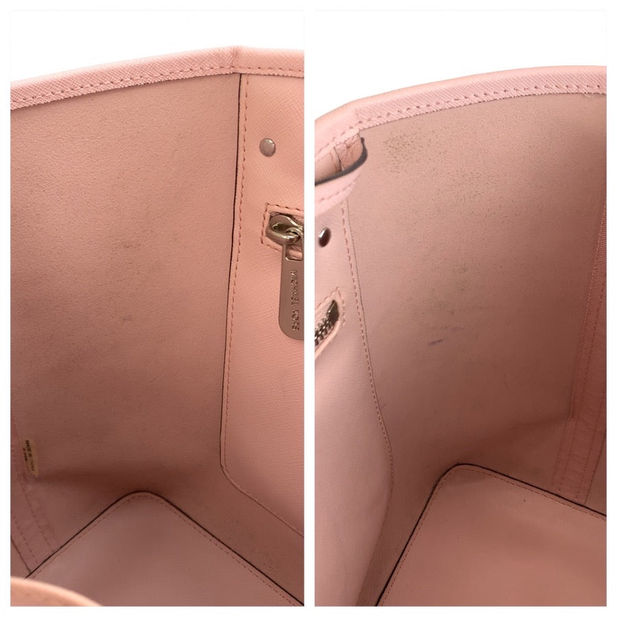 Michael Kors マイケルコース ジェットセットトラベル ピンク シルバー金具 レザー トートバッグ ショルダーバッグ レディース AB