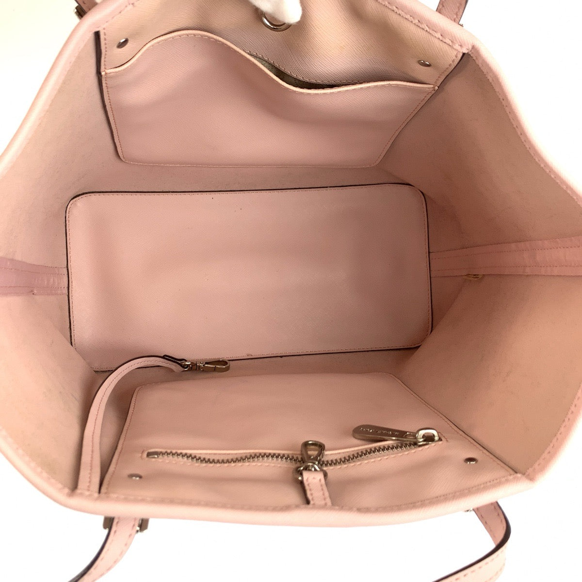 Michael Kors マイケルコース ジェットセットトラベル ピンク シルバー金具 レザー トートバッグ ショルダーバッグ レディース AB