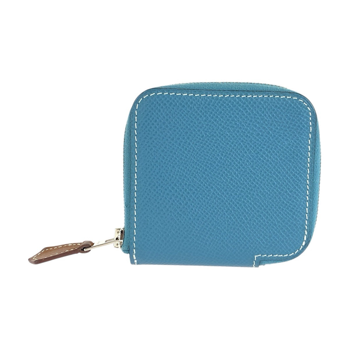 HERMES エルメス アザップ ブルー ニューブルージーン シルバー金具 ヴォーエプソン コインケース 小銭入れ 男女兼用 B刻印 レディース ABP