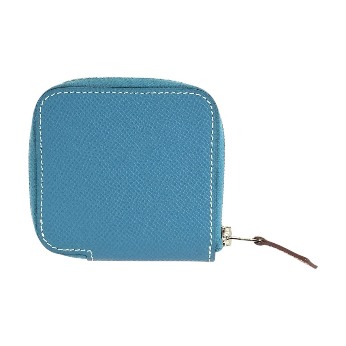 HERMES エルメス アザップ ブルー ニューブルージーン シルバー金具 ヴォーエプソン コインケース 小銭入れ 男女兼用 B刻印 レディース ABP