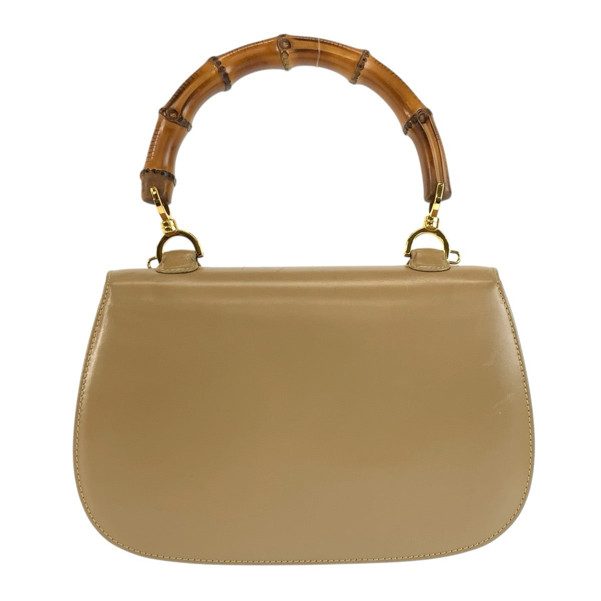 GUCCI グッチ ヴィンテージ バンブー ベージュ ゴールド金具 レザー 000 2046 0633 ハンドバッグ ショルダーバッグ 2way レディース AB