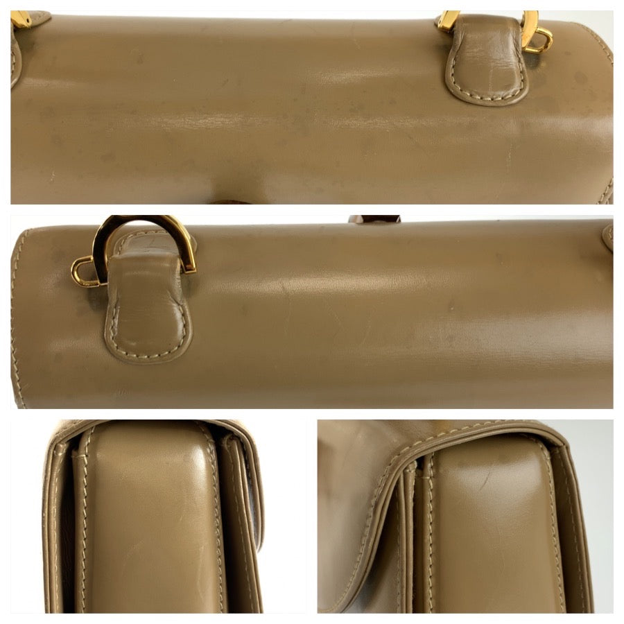 GUCCI グッチ ヴィンテージ バンブー ベージュ ゴールド金具 レザー 000 2046 0633 ハンドバッグ ショルダーバッグ 2way レディース AB