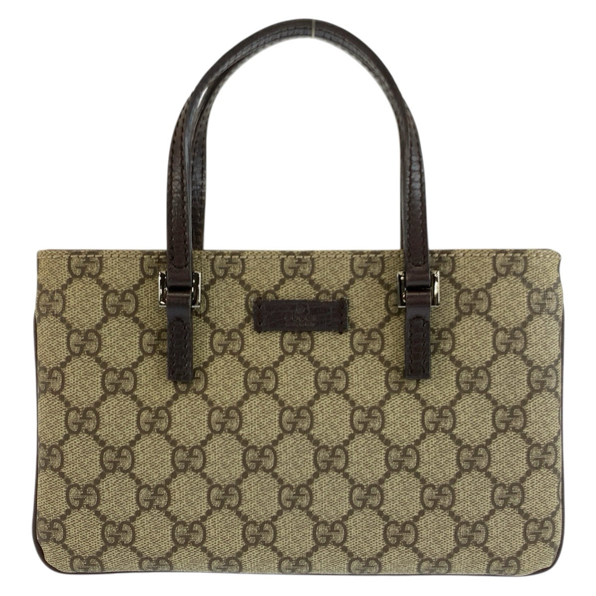 GUCCI グッチ ベージュ ブラウン GGスプリームキャンバス / レザー 114599 ハンドバッグ レディース ABP42