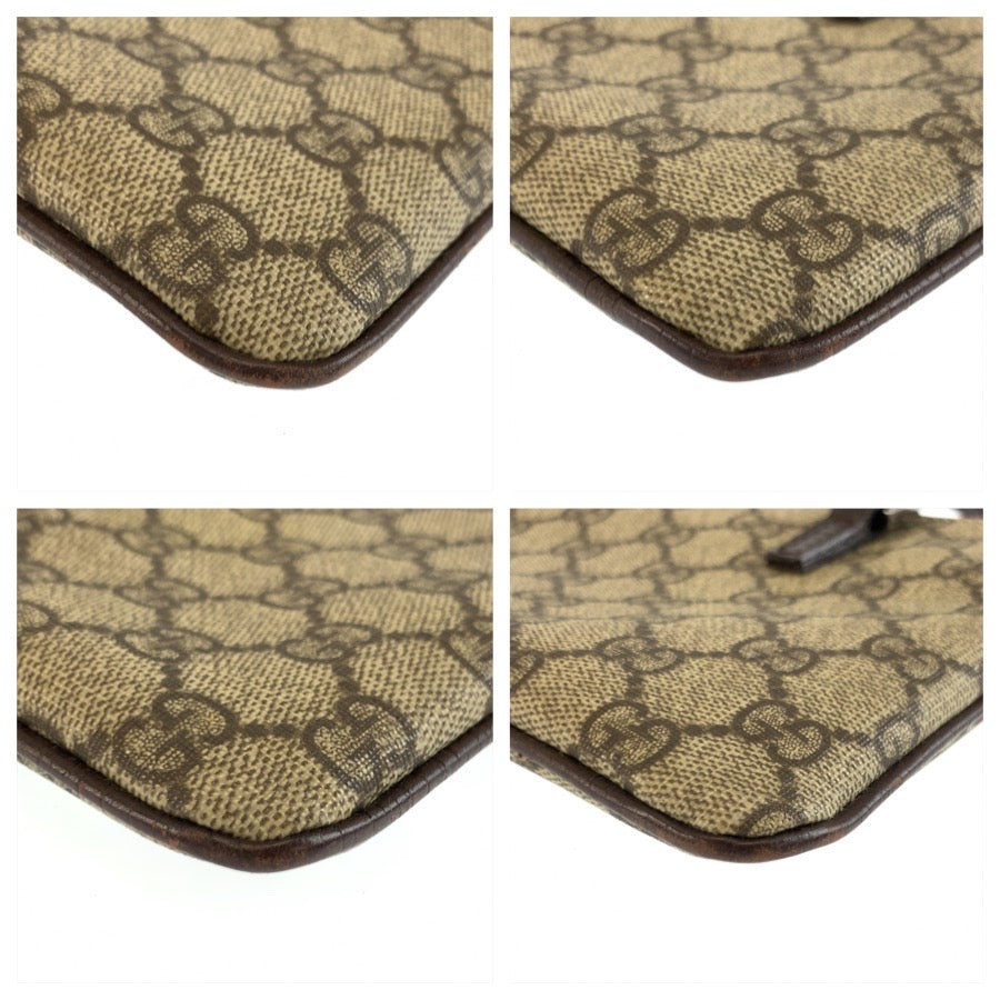 GUCCI グッチ ベージュ ブラウン GGスプリームキャンバス / レザー 114599 ハンドバッグ レディース ABP42