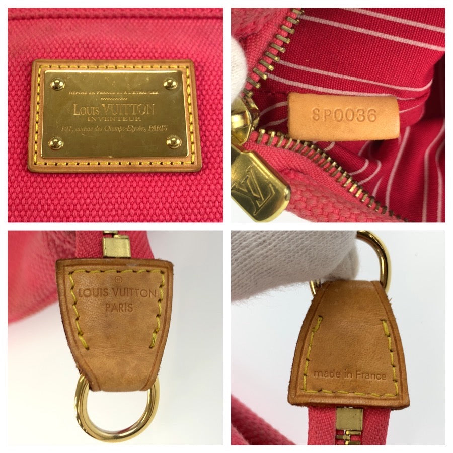LOUIS VUITTON ルイヴィトン アンティグア ポシェットプラットGM ピンク ゴールド金具 キャンバス M40065 クラッチバッグ ポーチ レディース AB13