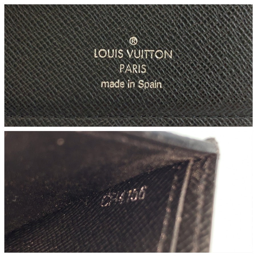 LOUIS VUITTON ルイ ヴィトン ダミエ グラフィット ポルトフォイユ マルコ ブラック PVC N63336 折財布 コンパクトウォレット メンズ AB31